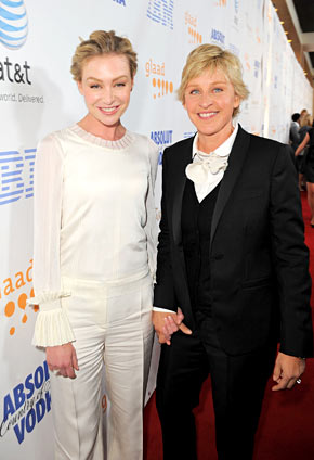 Newly Married Portia de Rossi and Ellen DeGeneres