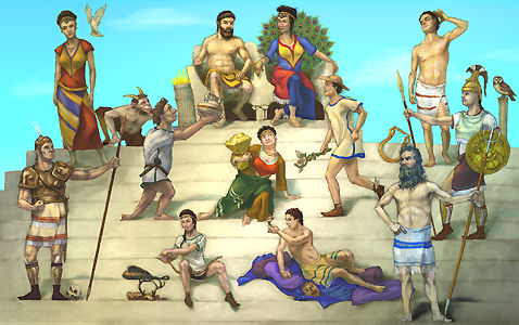 Mt Olympus and Greek gods