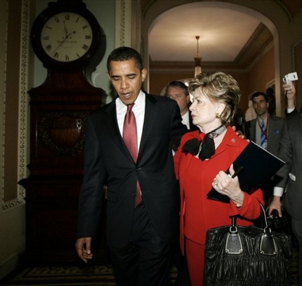 Obama 2008 Superdelegates President Elect Barack Obama and Guam Delegate Madeleine Bordallo