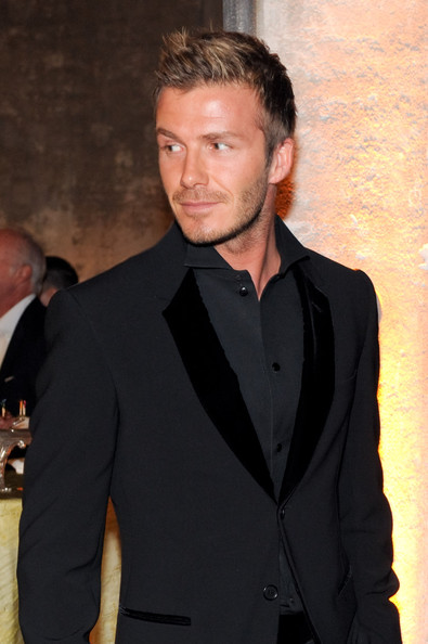 David Beckham striking the famous pose