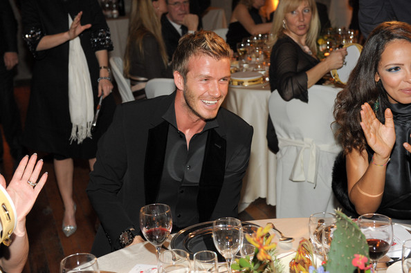 David Beckham at a Dinner for a Cancer Fundraising Benefit