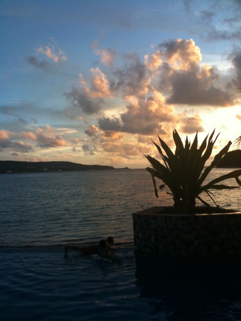 The sun sets on Guam