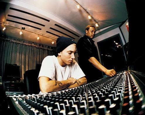 Eminem at Dr. Dre's Studio