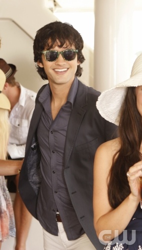 Trevor Donovan as Teddy, Michael Steger as Navid, and Jessica Lowndes as Adrianna on 90210 on THE CW. Photo: Michael Desmond/THE CW ©2009 The CW Network. All Rights Reserved.