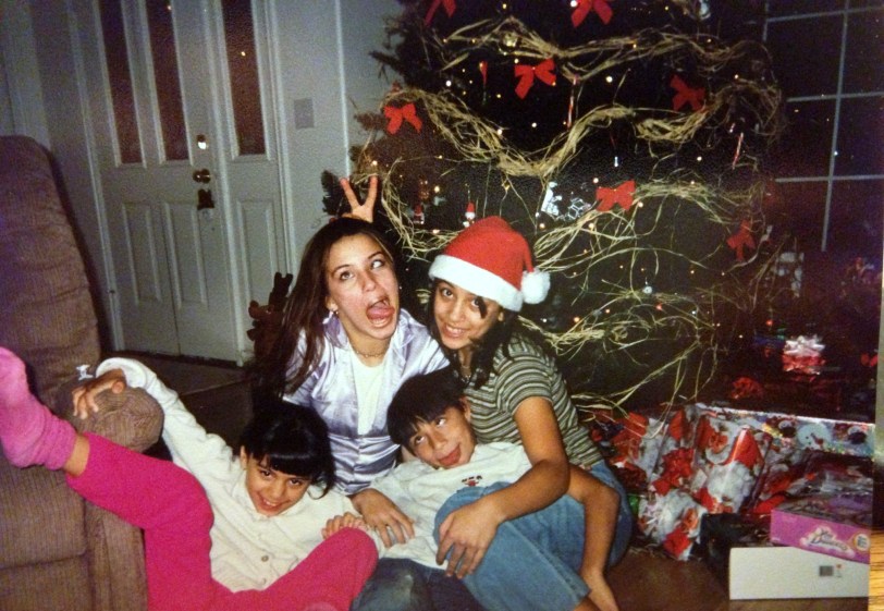 My children being goof offs like their dad.  We always have fun during Christmas