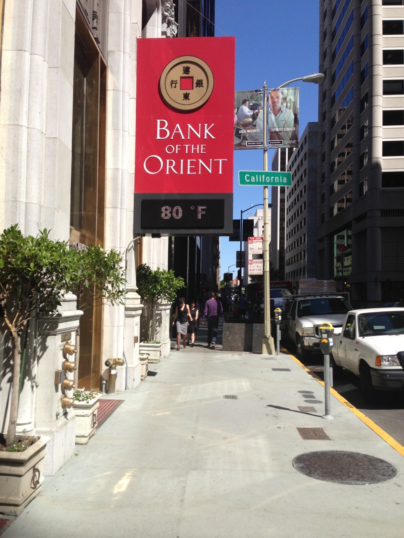 Bank of the Orient  Marquee Sansome Street , San Francisco Photo by JP Leddy 2013