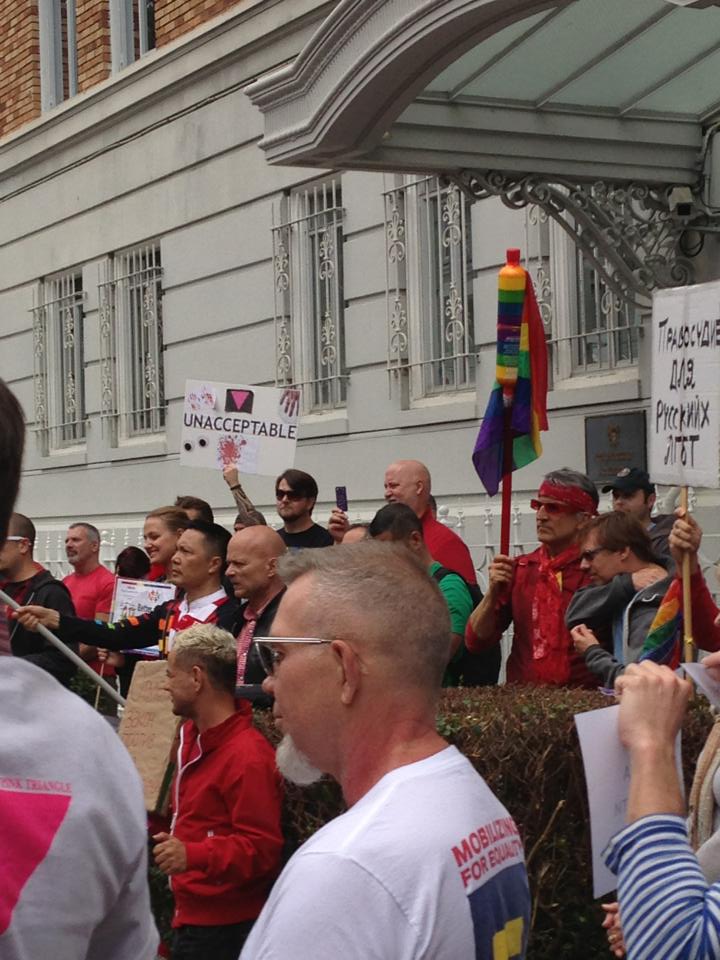 Protest in front of the Russian Consulate in San Francisco