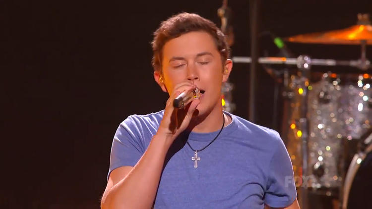 "American Idol" Season 10 winner Scotty McCreery sings "Feelin' It" on the show.
