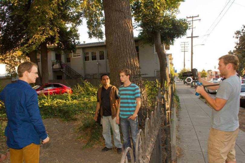 Julian Larach filming with Director Doc Zee and Cinematographer,  Garrett Kushner