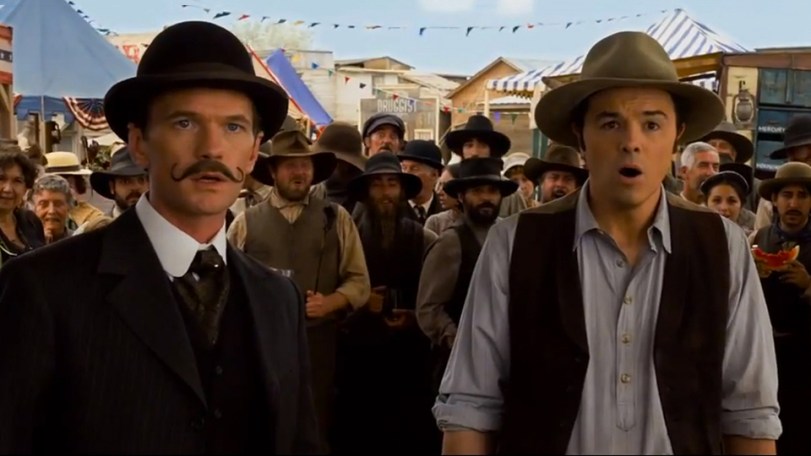 Neil Patrick Harris and Seth MacFarlane in A Million Ways To Die In The West