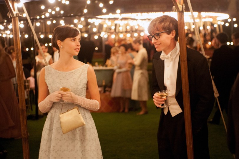Felicity Jones stars as Jane Wilde and Eddie Redmayne stars as Stephen Hawking in Academy Award winner James Marsh’s THE THEORY OF EVERYTHING, a Focus Features release  Photo by: Liam Daniel / Focus Features