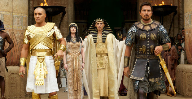Joel Edgerton and Christian Bale in Exodus: GOds and Kings